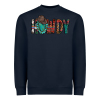 Navy Western Howdy Gemstone Cowboy Hat Heavyweight Sweatshirt - HowdyJamesFarm