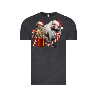 Vintage Black Christmas Baboon Baby And Mama Vintage Tee - LillyAllenDesigns