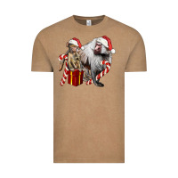 Vintage Coffee Christmas Baboon Baby And Mama Vintage Tee - LillyAllenDesigns