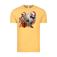 Vintage Mustard Christmas Baboon Baby And Mama Vintage Tee - LillyAllenDesigns