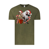 Vintage Olive Christmas Baboon Baby And Mama Vintage Tee - LillyAllenDesigns