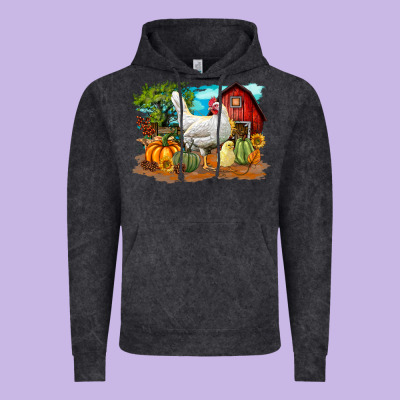 Fall Chicken Vintage Hoodie Designed By Lillyallendesigns