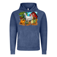 Vintage Denim Fall Chicken Vintage Hoodie - LillyAllenDesigns