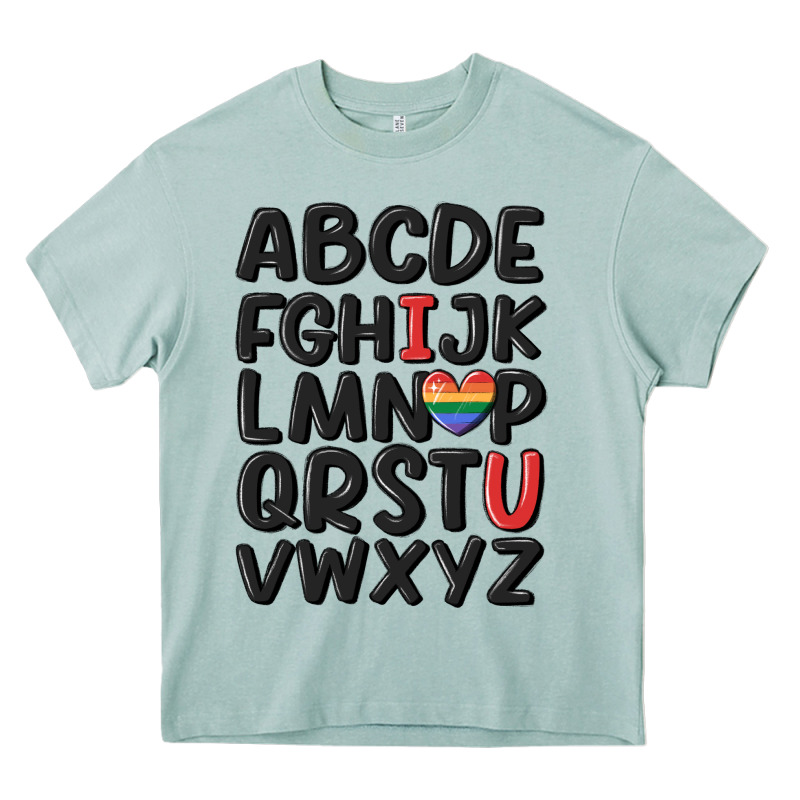 Pride Alphabet Heavy Core Tee by MaliasSmallBusiness | Teevron