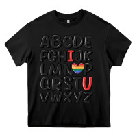 Black pride alphabet Heavy Core Tee - MaliasSmallBusiness