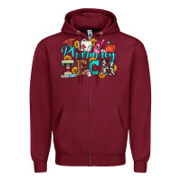 Burgundy pharmacy tech Zipper Hoodie - OliviaCreatesArt