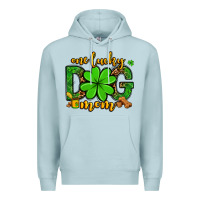 Blue Mist One lucky dog mom St. Patrick's Premium Hoodie - OliviaCreatesArt