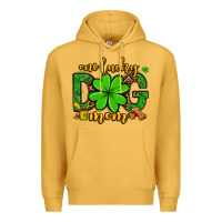 Mustard One lucky dog mom St. Patrick's Premium Hoodie - OliviaCreatesArt