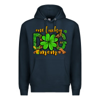 Navy One lucky dog mom St. Patrick's Premium Hoodie - OliviaCreatesArt