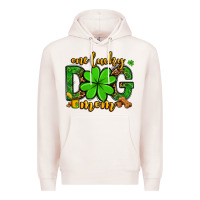 Pale Pink One lucky dog mom St. Patrick's Premium Hoodie - OliviaCreatesArt
