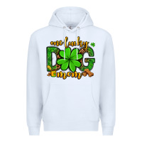 White One lucky dog mom St. Patrick's Premium Hoodie - OliviaCreatesArt