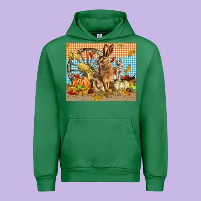 Fall Rabbit  Mousepad Urban Hoodie Designed By Lillyallendesigns