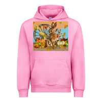 Fuchsia Pink fall rabbit  mousepad Urban Hoodie - LillyAllenDesigns