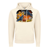 Vintage Artic Fall Background With Crow Vintage Hoodie - LillyAllenDesigns