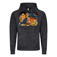 Vintage Black Fall Background With Crow Vintage Hoodie - LillyAllenDesigns