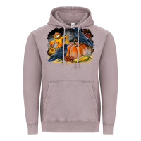 Vintage Zinc Fall Background With Crow Vintage Hoodie - LillyAllenDesigns