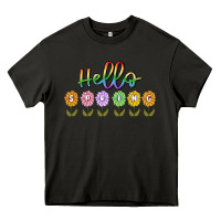 Asphalt hello spring Heavy Core Tee - MaliasSmallBusiness