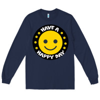 Navy Have A Happy Day Long Sleeve Tee - Bettercallsaul