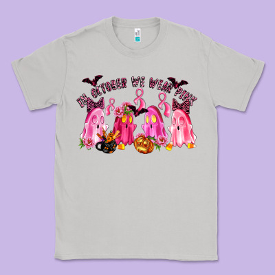 In October We Wear Pink Classic Tee Designed By Lillyallendesigns