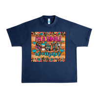 Navy i'm a simple woman Urban Heavy Tee - JahusDesignShop