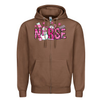 Chestnut nurse pink christmas Zipper Hoodie - OliviaCreatesArt
