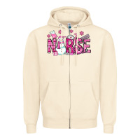 Sandshell nurse pink christmas Zipper Hoodie - OliviaCreatesArt