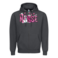 Smoke nurse pink christmas Zipper Hoodie - OliviaCreatesArt