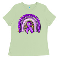 Matcha awerenes ribbon  rainbow Ladies Tee - MaliasSmallBusiness