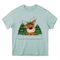 Arona Personalized Christmas deer Heavy Core Tee - MaliasSmallBusiness