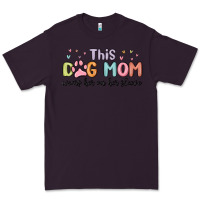 Plum this dog mom wears her heart on her sleeve Premium Tee - MaliasSmallBusiness