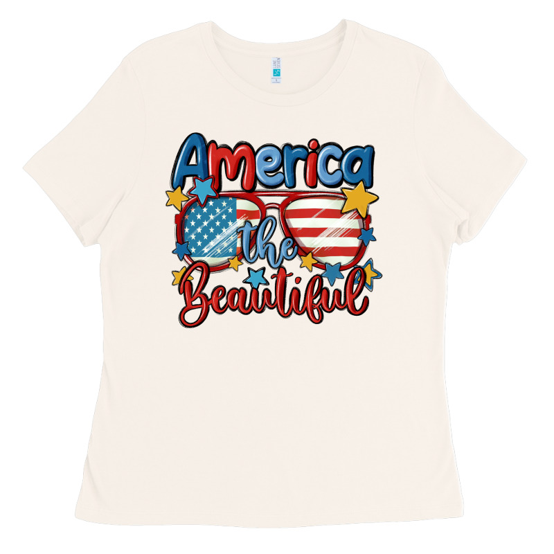 America The Beautiful Ladies Tee by MaliasSmallBusiness | Teevron