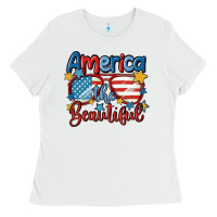 White america the beautiful Ladies Tee - MaliasSmallBusiness
