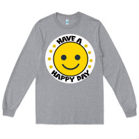 Heather Grey Have A Happy Day Long Sleeve Tee - Bettercallsaul