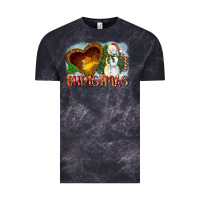Cloud Black Christmas Snowman Vintage Tee - LillyAllenDesigns