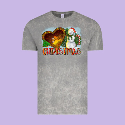 Christmas Snowman Vintage Tee Designed By Lillyallendesigns