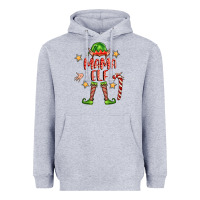 Heather Grey mama elf Heavyweight Hoodie - FaDigitalArtStudio