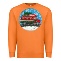 Carrot santa claus with retro van  christmas ornament Premium Sweatshirt - BundleAndBundleShop