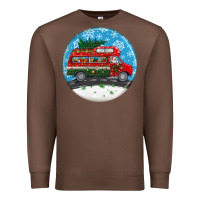 Chestnut santa claus with retro van  christmas ornament Premium Sweatshirt - BundleAndBundleShop