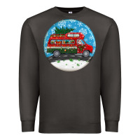 Smoke santa claus with retro van  christmas ornament Premium Sweatshirt - BundleAndBundleShop