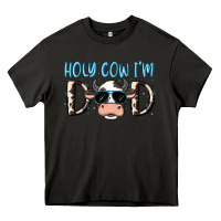 Asphalt holy cow i'm dad Heavy Core Tee - MaliasSmallBusiness