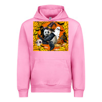 Fuchsia Pink panda halloween Urban Hoodie - LillyAllenDesigns
