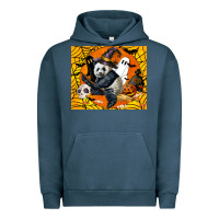 Pigment Midnight Navy panda halloween Urban Hoodie - LillyAllenDesigns