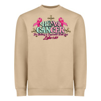 Mushroom Heal Cancer Luke 1:37 cross Cancer Awareness Heavyweight Sweatshirt - HowdyJamesFarm
