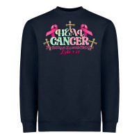 Navy Heal Cancer Luke 1:37 cross Cancer Awareness Heavyweight Sweatshirt - HowdyJamesFarm