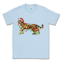 Dusty Blue christmas bengal cat Classic Tee - LillyAllenDesigns