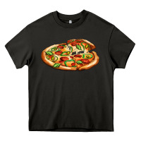 Asphalt big pizza Heavy Core Tee - AdoDesignShop