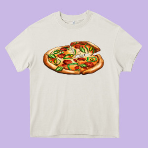 Big Pizza Heavy Core Tee Designed By Adodesignshop