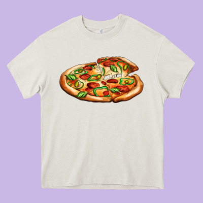 Big Pizza Heavy Core Tee Designed By Adodesignshop