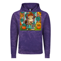 Cloud Purple Western Fall Cow Vintage Hoodie - LillyAllenDesigns
