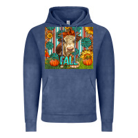 Vintage Denim Western Fall Cow Vintage Hoodie - LillyAllenDesigns